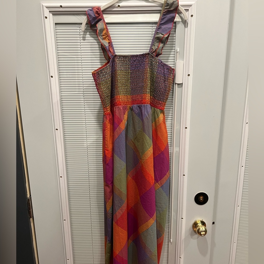New w/o tags Time and Tru Smocked Midi Dress - Picture 4 of 10